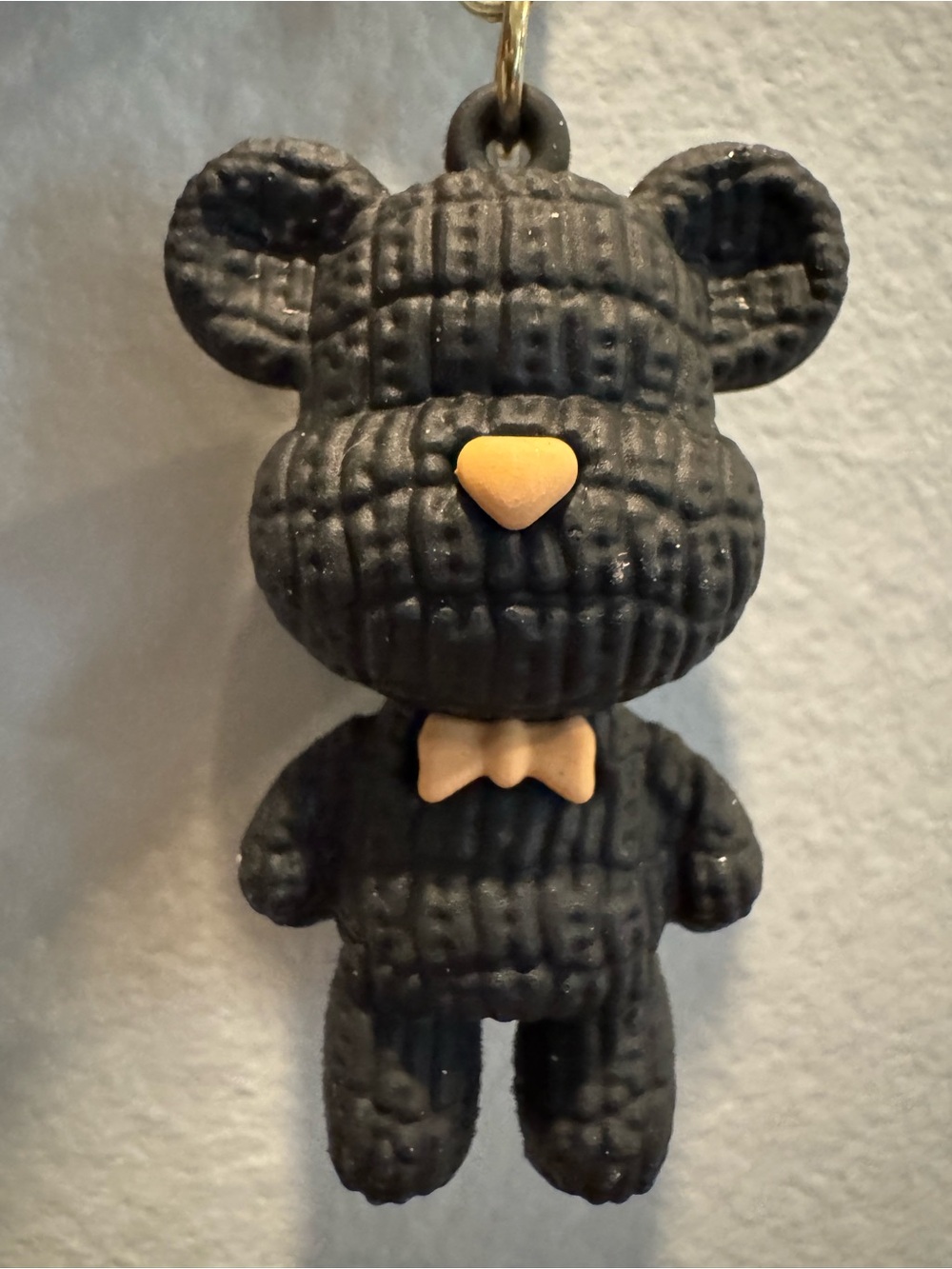 Black Bear Gold-Tone Keychain or Bag Charm